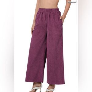 Zenana Eggplant Wide Leg Corduroy Pants
STYLE:QP-1162D4